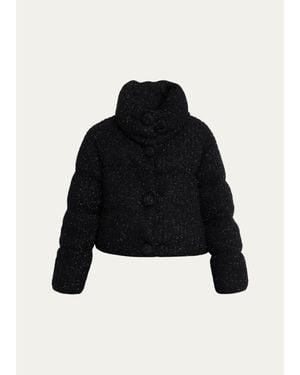 Moncler Almee Teddy Short Down Jacket - Black