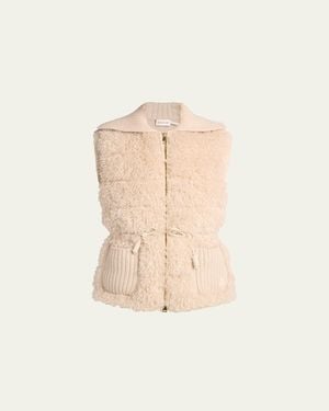Moncler Teddy & Cashmere Vest - Natural