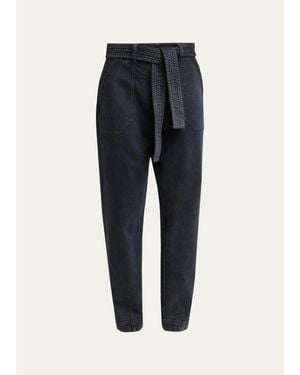 Giorgio Armani Tapered Stretch Denim Jeans - Blue