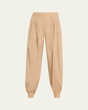 Ulla Johnson Luella Pleated Wool-Blend Pants - Natural