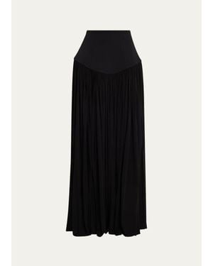 Heirlome Louise Gathered Yoke Jersey Maxi Skirt - Black
