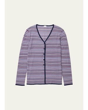 Kule The Medici Striped Cardigan - Purple