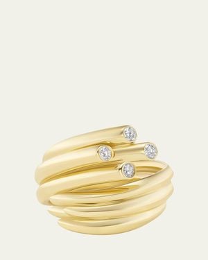 Tabayer 18K And Diamond Sheaf Ring - Metallic