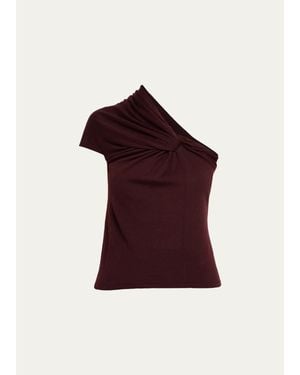 A.L.C. Kaylee Asymmetric Wool Top - Red