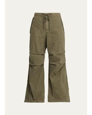 RE/DONE Outer Mid-Rise Slouchy Drawstring Pants - Green