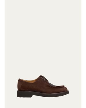 Church's Nelly Tweed And Suede Derby Shoes - Brown