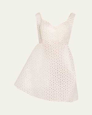 Marc Jacobs Eyelet Structured Dress - Natural