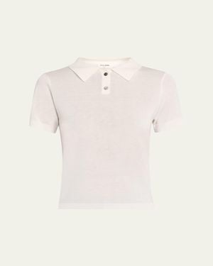 Still Here Daughter Knit Polo Top - Natural