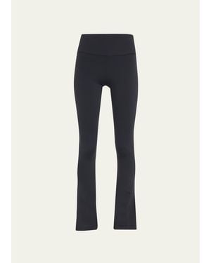 Splits59 Racquel High-Waisted Slit Flare Pants - Blue