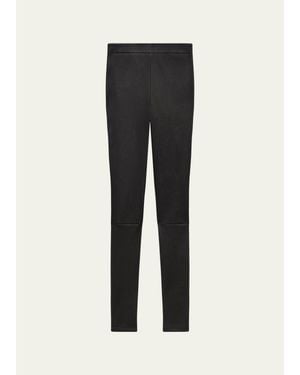 Theory Adbelle High-Waist Leather Leggings - Black