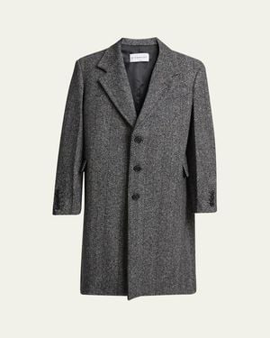 Givenchy Donegal Herringbone Coat - Gray