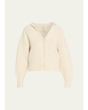 OSSOU Wader Whipstitch Wool-Blend Sweater - Natural