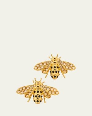 Oscar de la Renta Bee Stud Earrings - Metallic