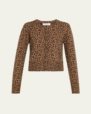 SPRWMN Leopard Cashmere Baby Cardigan - Natural