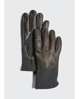 Canada Goose Mixed-Media Touchscreen Gloves - Gray