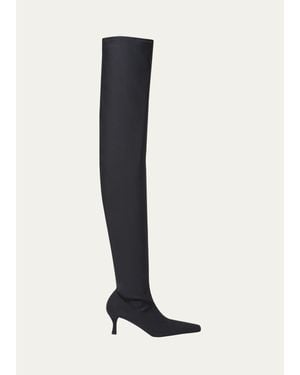 Proenza Schouler 60Mm Trap Leather Over-The-Knee Boots - White