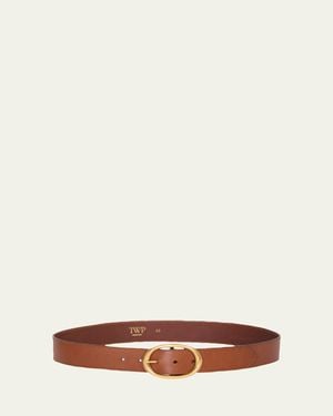 Twp Wide Vachetta Leather Belt - Brown