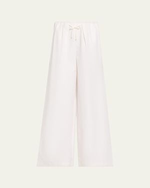 Jonathan Simkhai Rhea Wide-Leg Cotton Pants - Natural