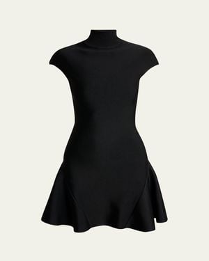 Givenchy Cap-Sleeve Fit-And-Flare Mini Dress - Black