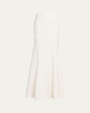 Michael Kors Fishtail Wool Skirt - Natural