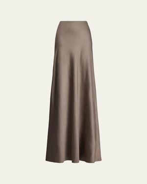 Ralph Lauren Masina Stretch Satin Skirt - Natural