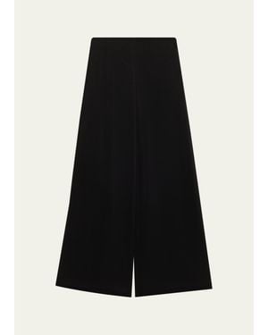 Emanuel Ungaro Kai Wide-Leg Satin Pants - Black