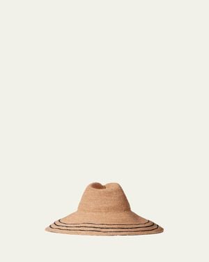 Janessa Leone Waverly Raffia Large Brim Hat - Natural