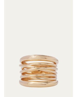 Sidney Garber 18K Scribble Band Ring With Polished Finish - Natural