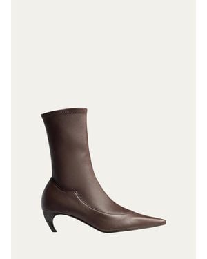 KHAITE Valerie 55Mm Leather Ankle Boots - White