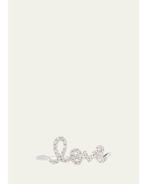 Sydney Evan 14K Diamond Love Script Ring - Natural