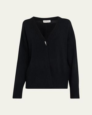 GRACE LING Cashmere Oversized V-Neck Cardigan - Black