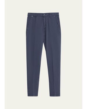 Kiton Cotton Poplin Four-Pocket Pants - Blue