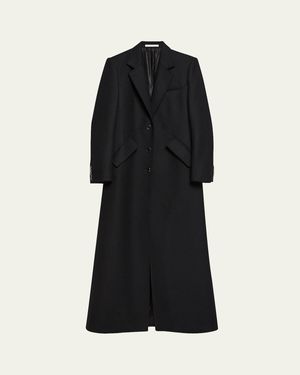 Helmut Lang Sculpted Apex Maxi Coat - Black