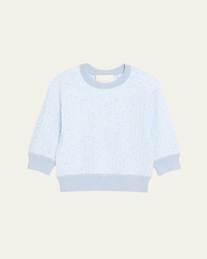 3.1 Phillip Lim Crewneck Three-Quarter Sleeve Sweater - Blue