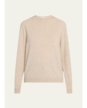The Row Kisaora Crewneck Cashmere Sweater - Natural