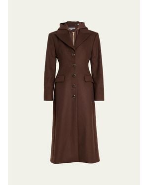 Veronica Beard Elspeth Coat With Hoodie Dickey - Brown