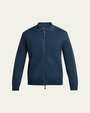 Brioni Full-Zip Blouson Jacket - Blue