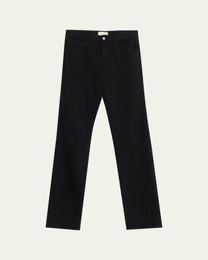 The Row Carlyl Mid-Rise Straight-Leg Jeans - Blue