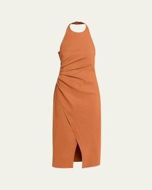 A.L.C. Sylvie Halter Midi Dress - Orange