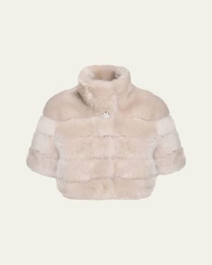 Gorski Reversible Merinillo Shearling Lamb Bolero - Natural