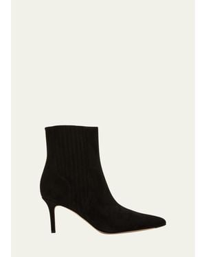 Veronica Beard 70Mm Lisa Suede Stiletto Ankle Booties - White