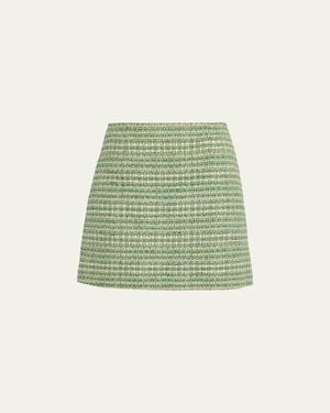 Carolina Herrera Tweed Mini Skirt - Green
