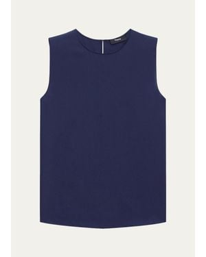 Theory Silk Straight Shell Top - Blue
