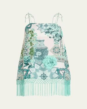 CAMILLA Bebe Scarf Top - Blue