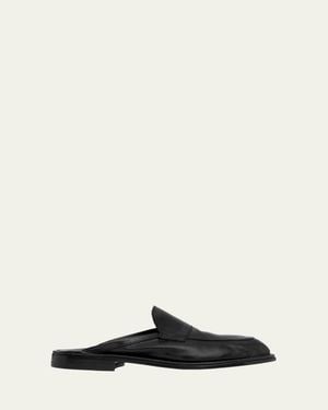 Pierre Hardy Noto Leather Loafer Mules - White