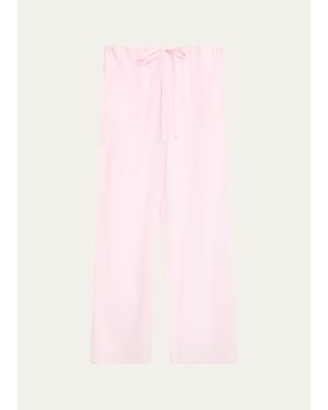 All Three Demi Gauze Drawstring Pants - Pink