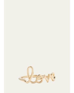 Sydney Evan 14K Pure Love Script Ring - Natural
