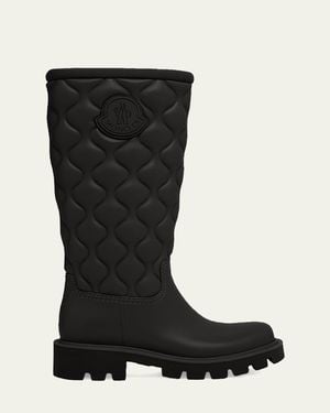 Moncler Kickstream Quilted Mid-Calf Boots - Black