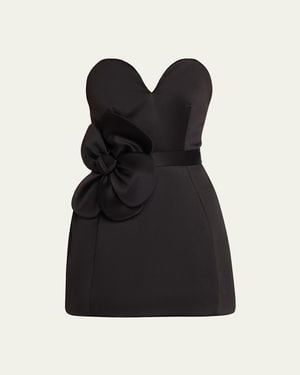 Marc Jacobs Satin Daisy Belted Dress - Black