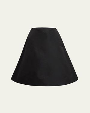 McQueen A-Line Midi Circle Skirt - Black
